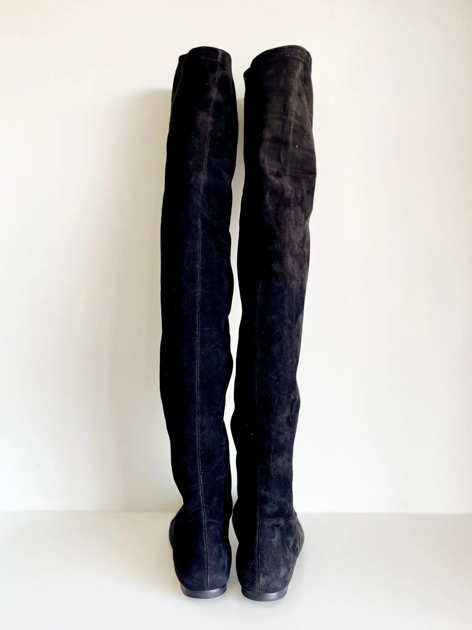 Suede Thigh-High Boots