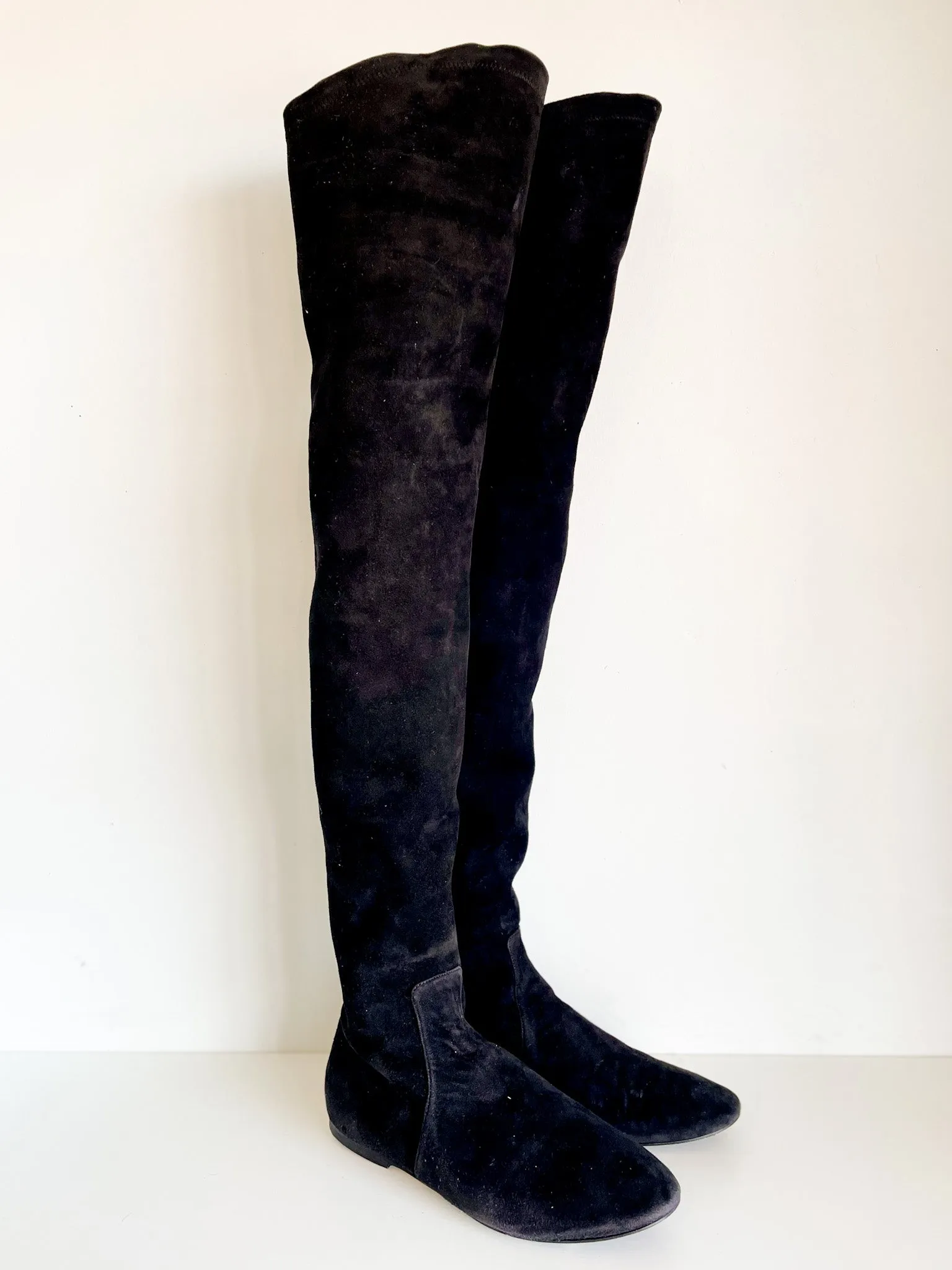 Suede Thigh-High Boots