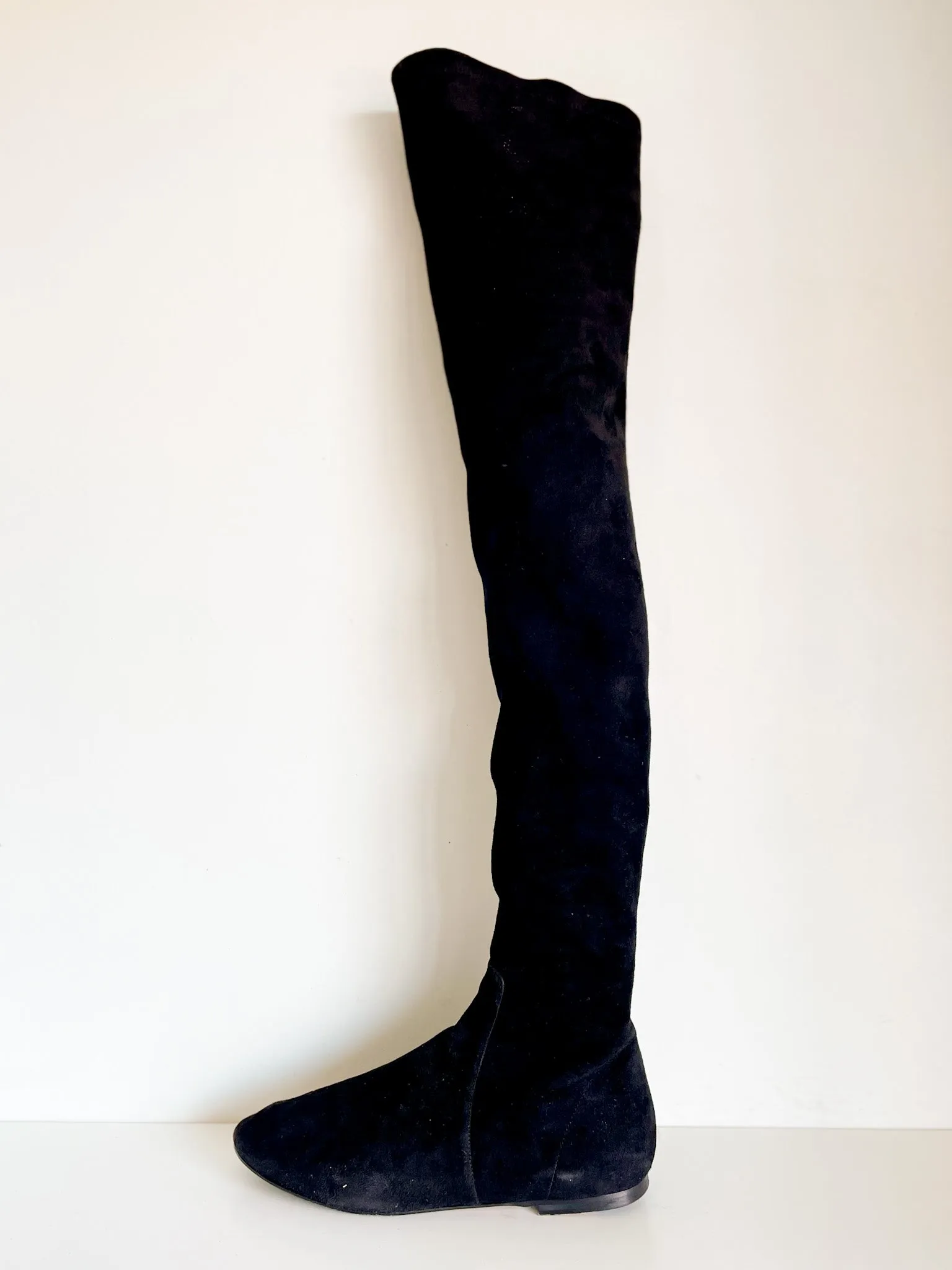 Suede Thigh-High Boots