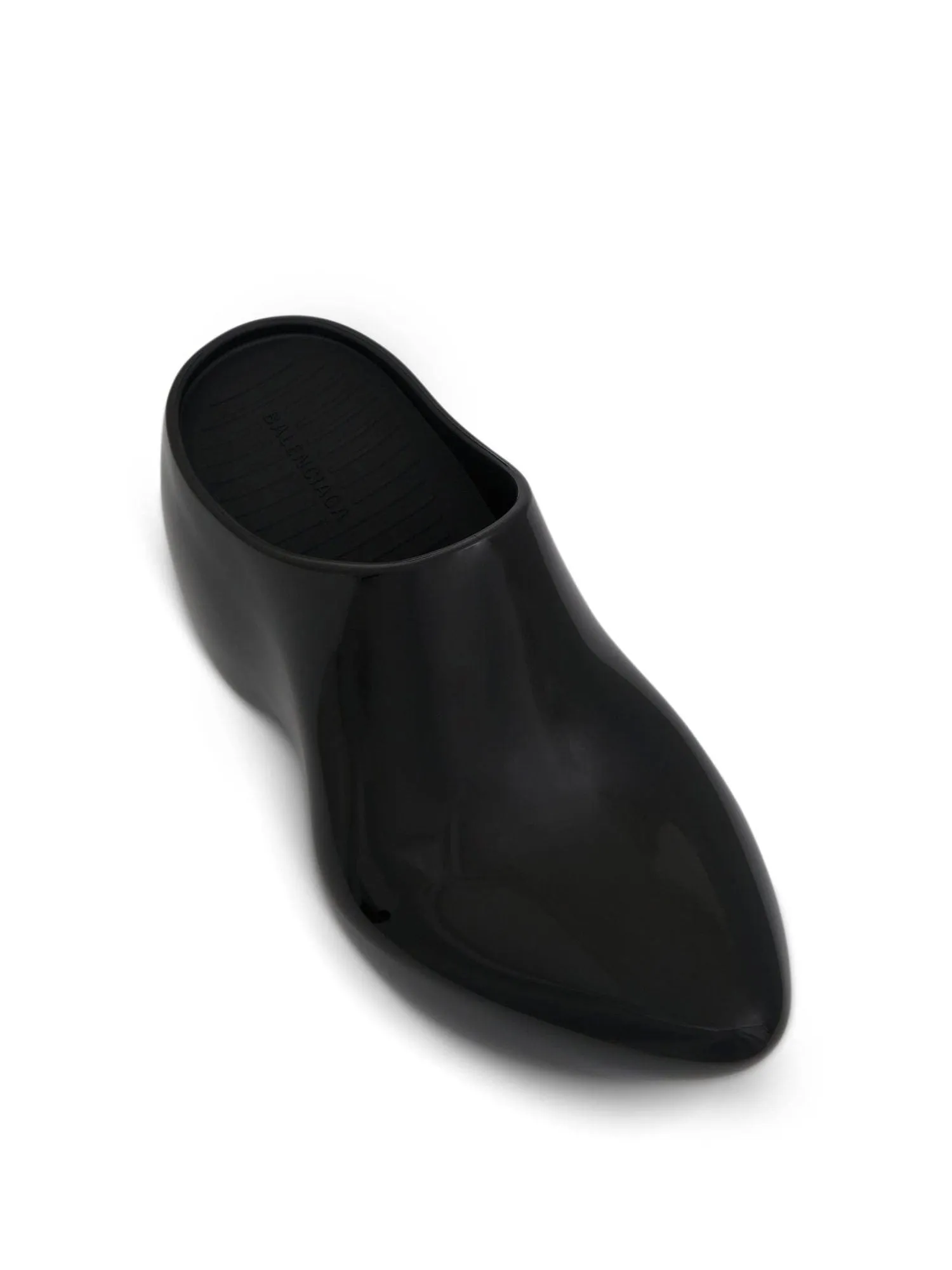 Technoclog Shinny Mule in Black