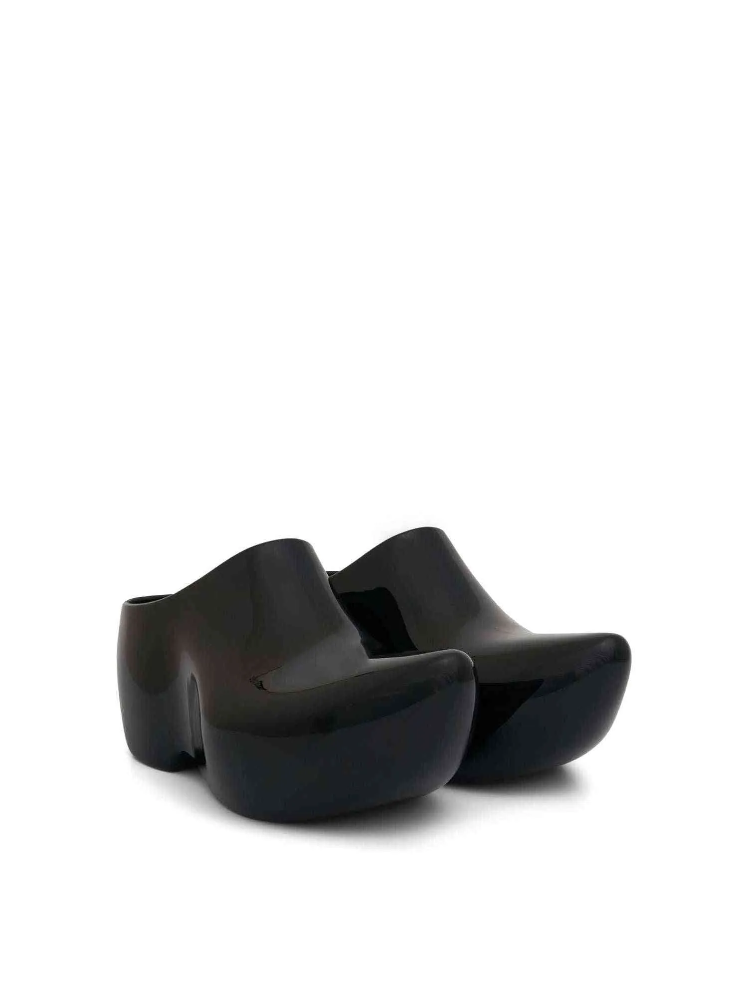 Technoclog Shinny Mule in Black