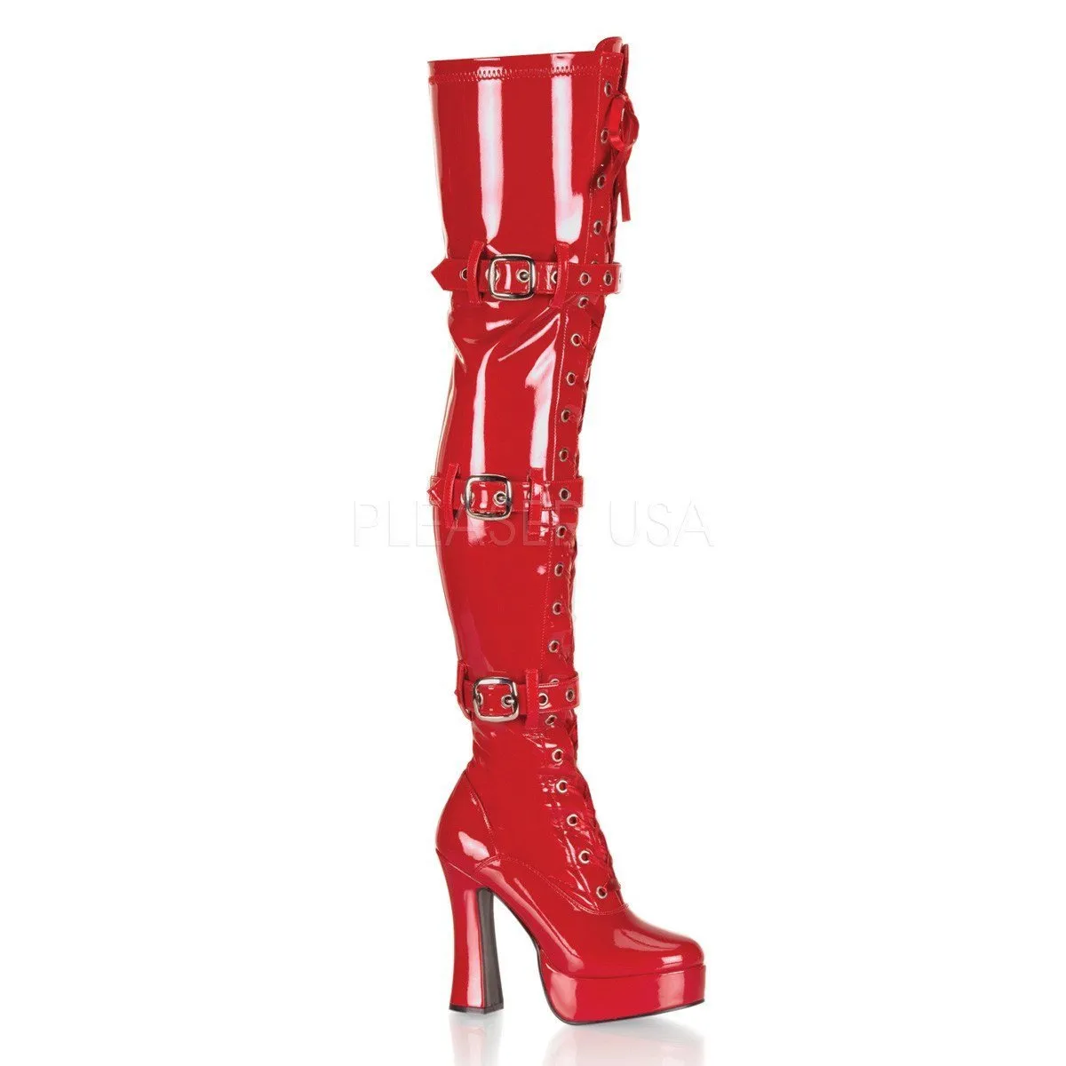 Thigh-High Buckle Boots