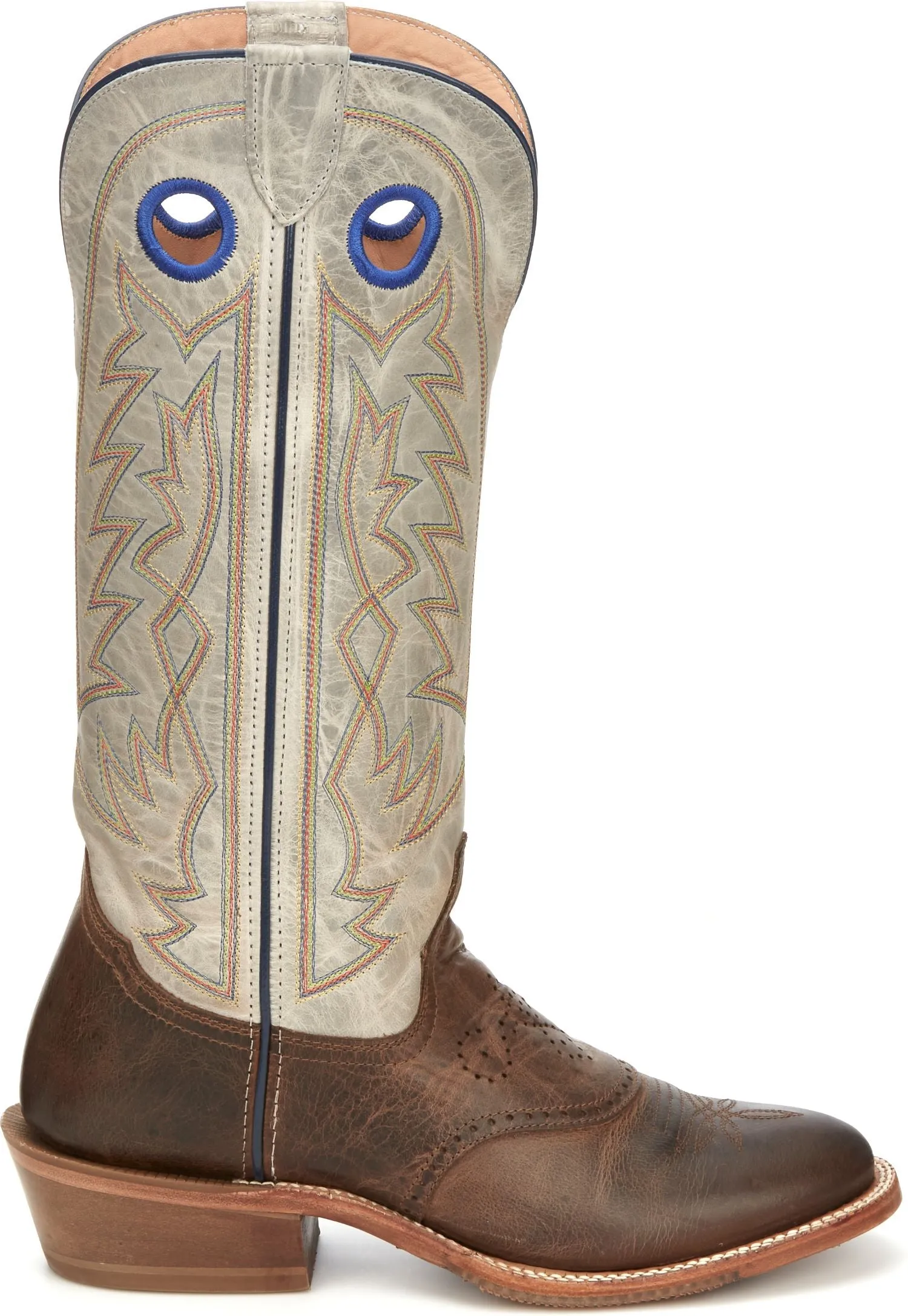 'Tony Lama' Men's 15" Henley Western Round Toe - Brown / Stone Gray