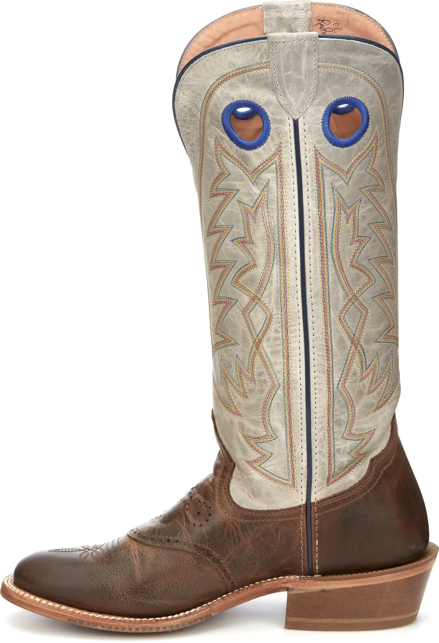 'Tony Lama' Men's 15" Henley Western Round Toe - Brown / Stone Gray
