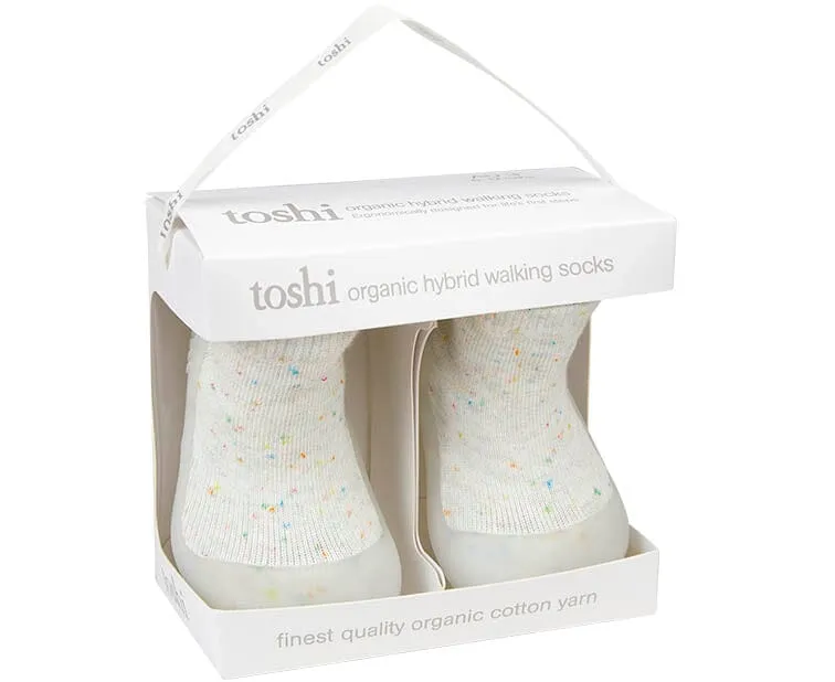 Toshi Organic Dreamtime Hybrid Walking Socks - Snowflake