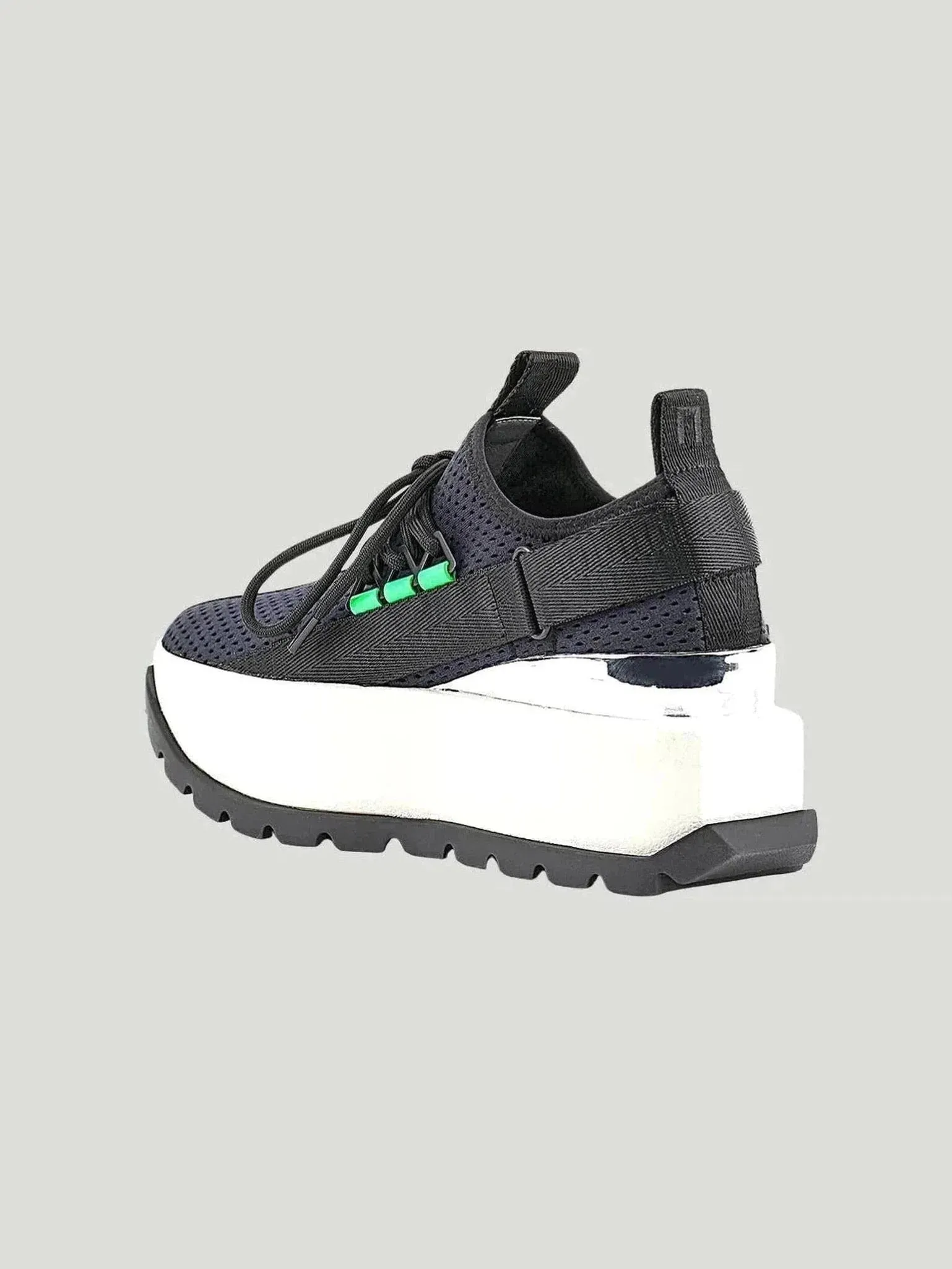 United Nude Roko Space Sneakers | Knitted Fabric & Leather Blend | Sleek Hybrid Design with Velcro Closure | One Posh Closet