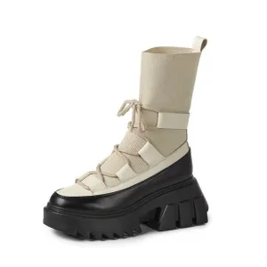 Urban Chic Cross-Strap Platform Boots