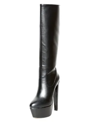 Voluptas Skyscraper Heel Matte Knee High Boots