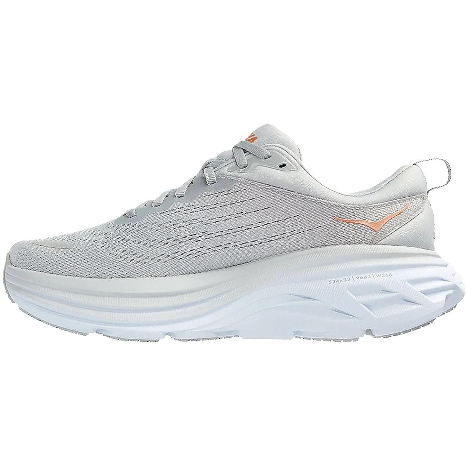 Women's Hoka Bondi 8 Harbor Mist/Lunar White Mesh