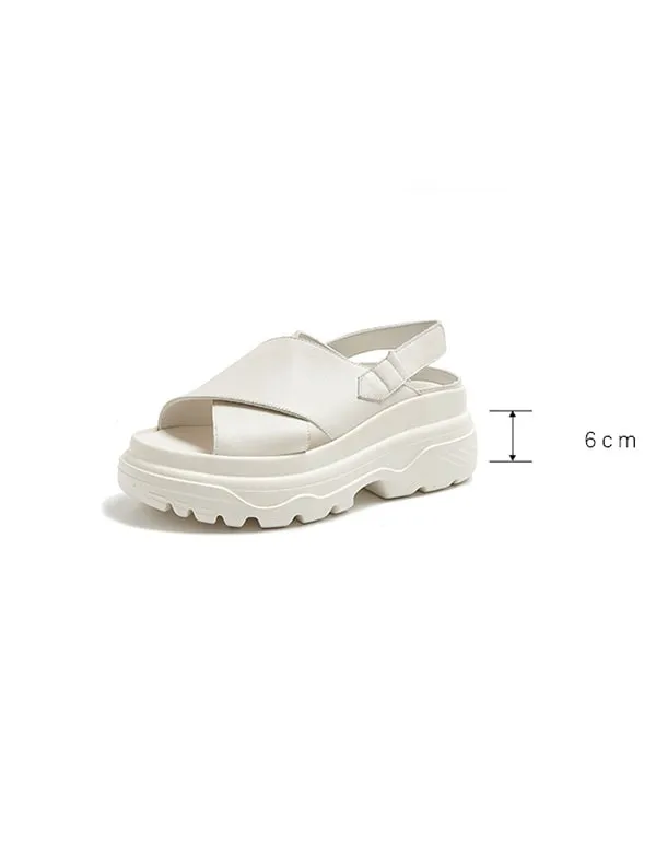 Women's Summer Cut-out Retro Platform Sandals