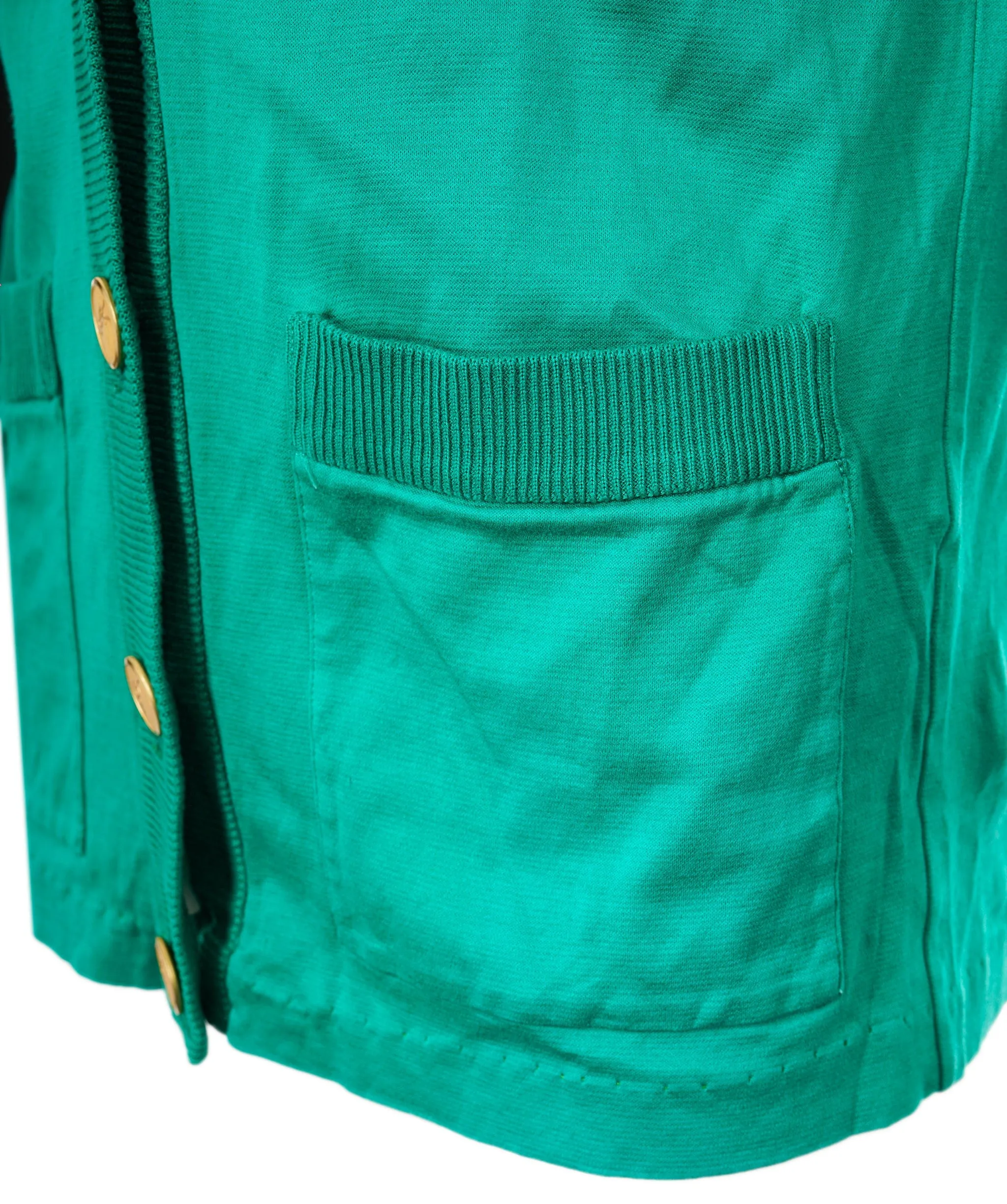 YSL logo cardigan green ASL8498