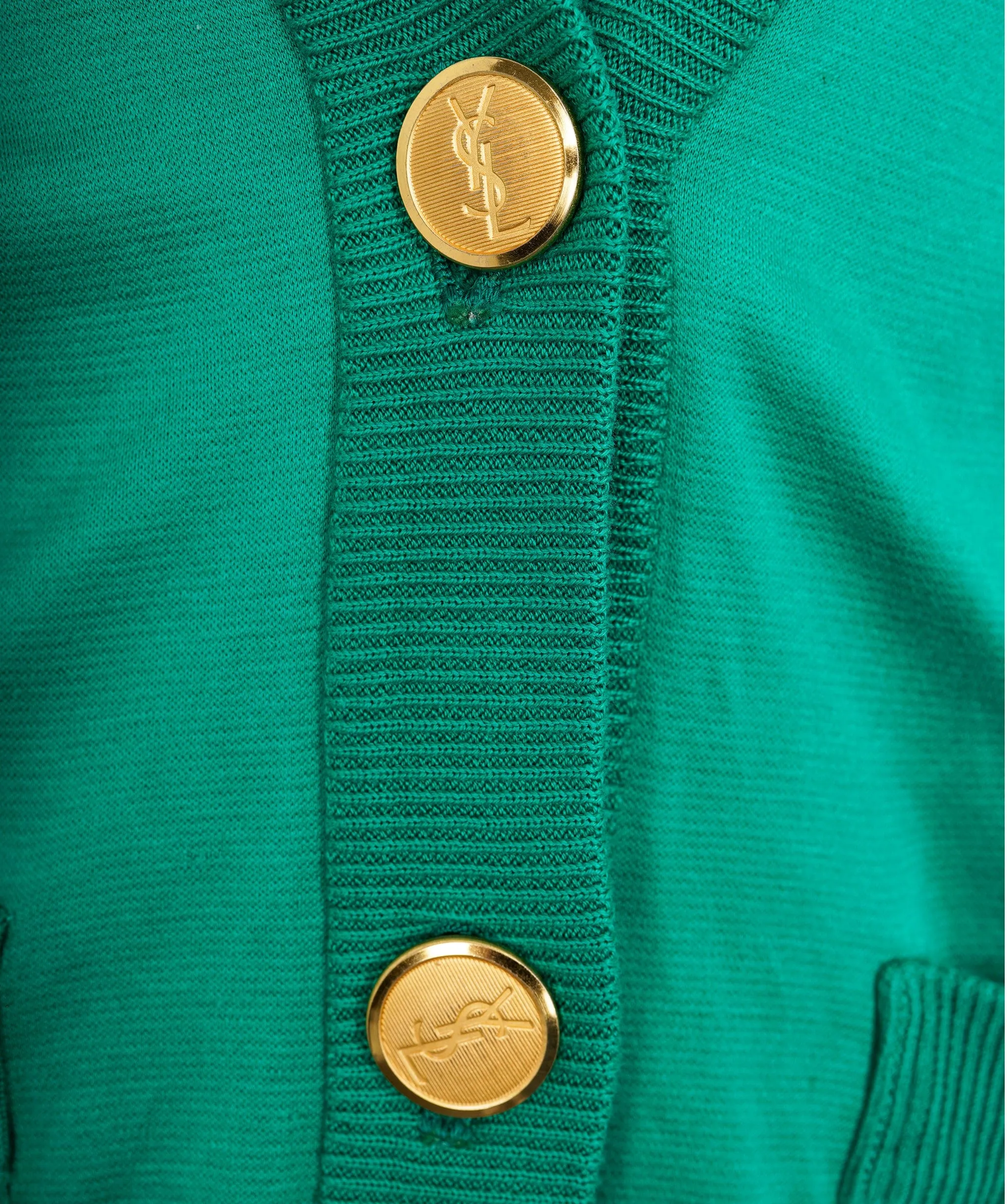YSL logo cardigan green ASL8498